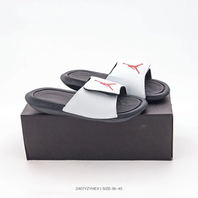 Nike Air Jordan White Black Slide Sandals