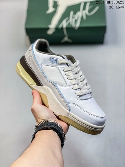 Nike Air Jordan Low White Brown Gum Sneakers