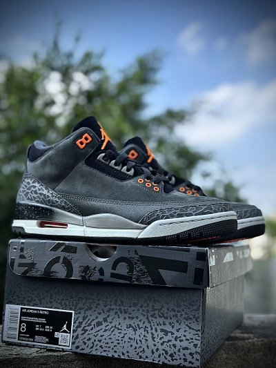 Nike Air Jordan 3 Retro Fear Black Orange Shoes