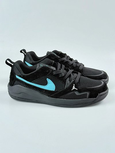 Nike Air Jordan Black Blue Low Top Shoes