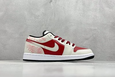 Nike Air Jordan 1 Low White Red Sneakers