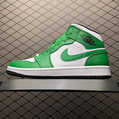 Nike Air Jordan 1 Retro High Green White Shoes