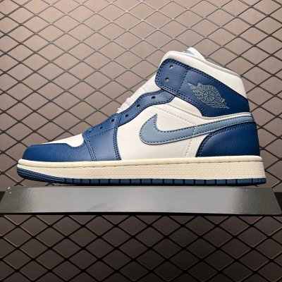 Nike Air Jordan 1 High Blue White Sneakers Shoes