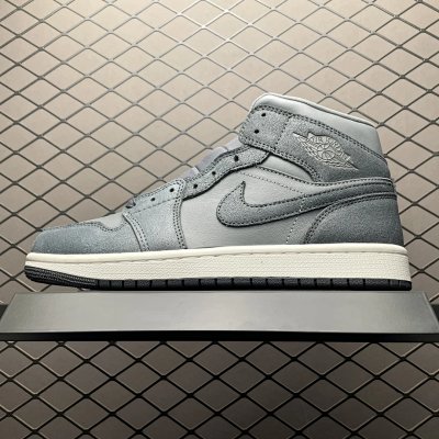 Nike Air Jordan 1 Mid Cool Grey Suede Sneakers