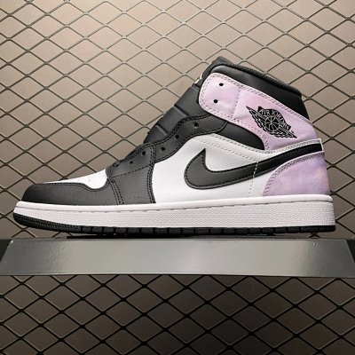 Nike Air Jordan 1 Mid Black Pink White Shoes
