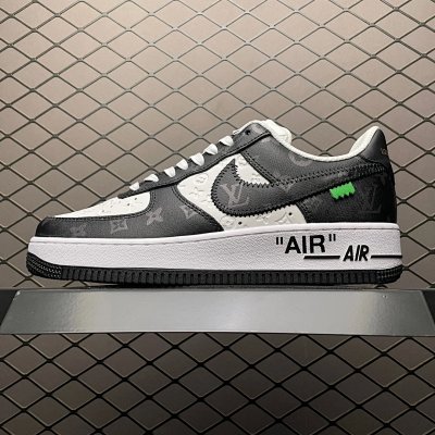 Nike Air Force 1 Low Black Gray Casual Shoes