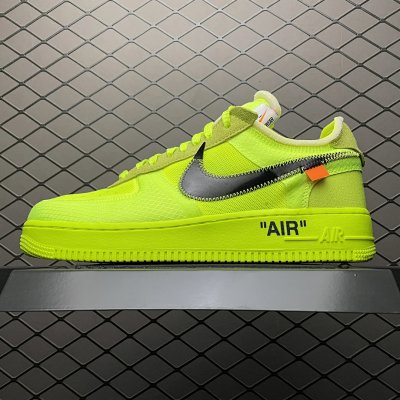 Nike Air Force 1 Volt Green Zipper Sneakers