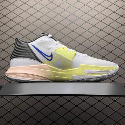 Nike Kyrie Low White Yellow Blue Basketball Shoes