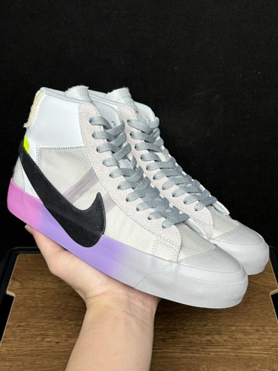 Nike Blazer Mid 77 Grey Pink Purple Sole Shoes