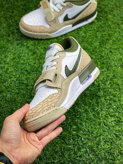 Nike Air Jordan Legacy Low Beige Green Sneakers
