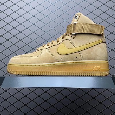 Nike Air Force 1 High Wheat Gum Suede Shoes
