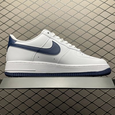 Nike Air Force 1 Low White Navy Casual Shoes