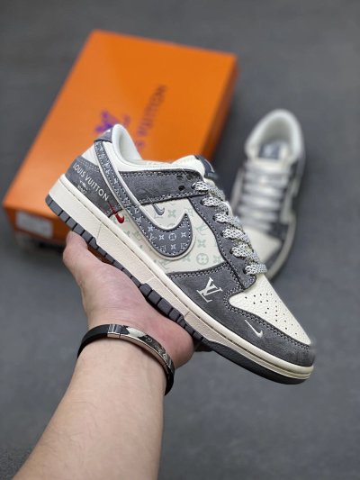Nike Dunk Low LV Gray White Skate Shoes