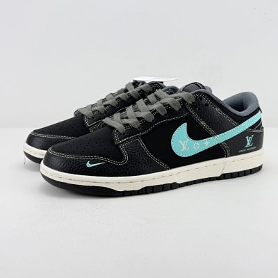 Nike Dunk Low Black Teal Casual Sneakers