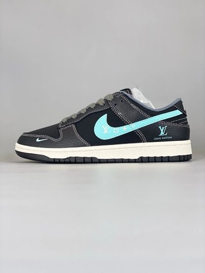 Nike Dunk Low LV Black Teal Skate Shoes