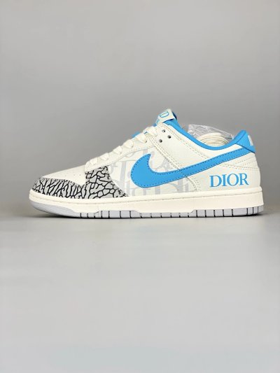Nike Dunk Low Dior Blue White Casual Shoes