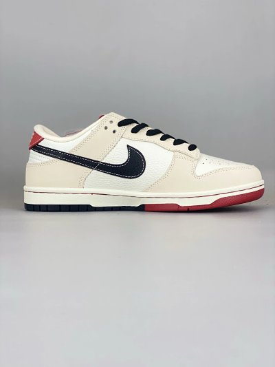 Nike Air Jordan 1 Low Cream Navy Red Shoes