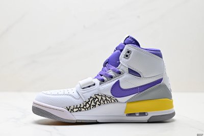 Nike Air Jordan Legacy 312 White Purple Yellow Shoes