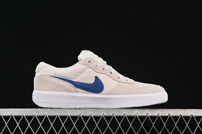 Nike Low Cream Blue Swoosh Casual Sneakers