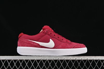 Nike Red Suede Low Top Skate Sneakers