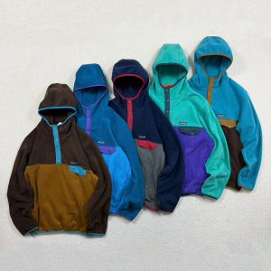 Patagonia Colorblock Fleece Pullover Hoodies for Men