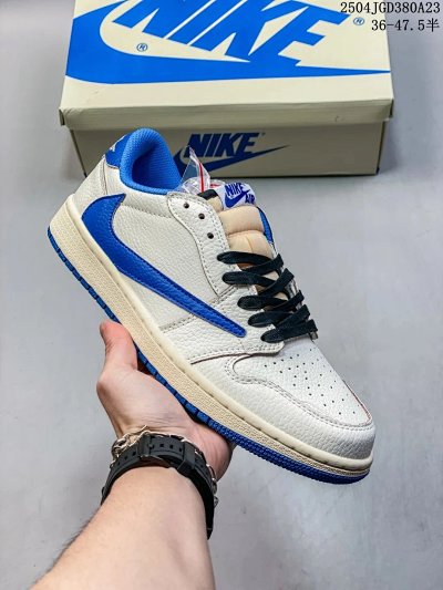 Nike Air Jordan 1 Low White Blue Sneakers