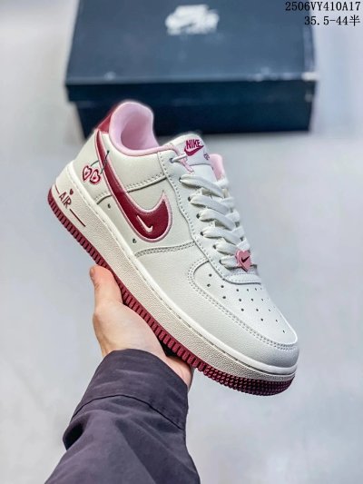 Nike Air Force 1 Low White Red Pink Sneakers