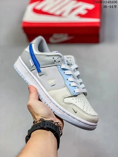 Nike Dunk Low White Grey Blue Casual Sneakers