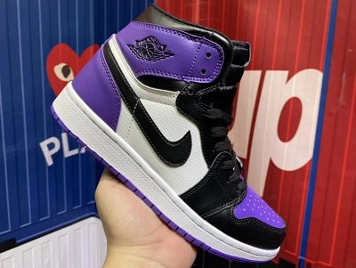Nike Air Jordan 1 High Black Purple Sneakers