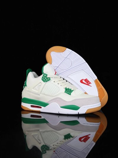 Nike Air Jordan 4 White Green Retro Shoes
