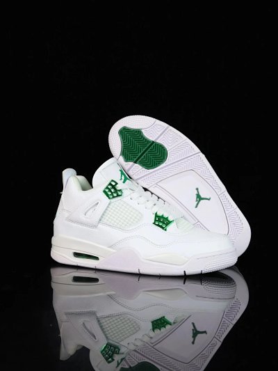 Nike Air Jordan 4 Retro White Green Sneakers