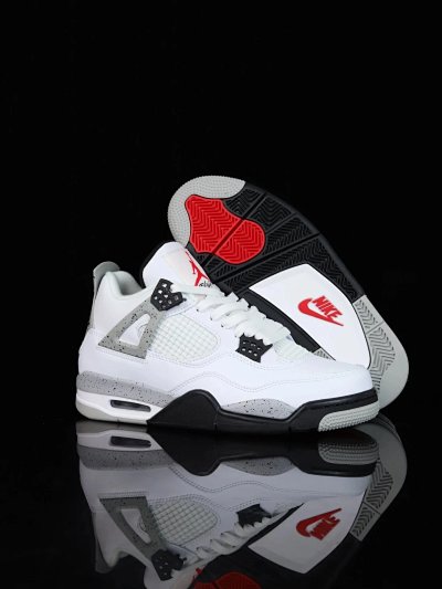 Nike Air Jordan 4 White Cement Basketball Shoes
