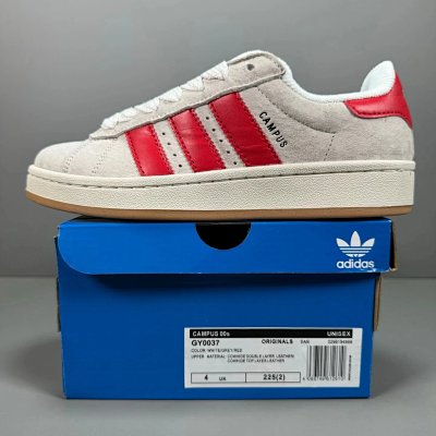 Adidas Campus 00s Beige Red Suede Sneakers