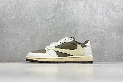Nike Air Jordan 1 Low Travis Scott Olive Sneakers