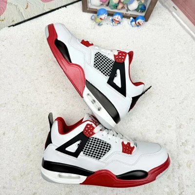 Nike Air Jordan 4 Red White Black Basketball Shoes