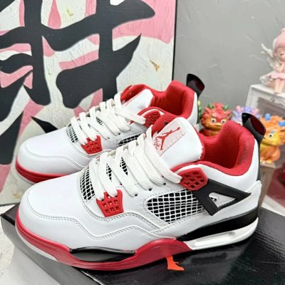 Nike Air Jordan 4 Retro Red White Black Sneakers