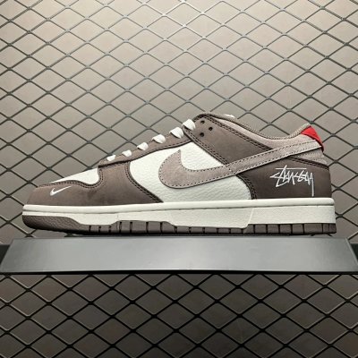 Nike Dunk Low Stussy Brown Cream Sneakers Shoes
