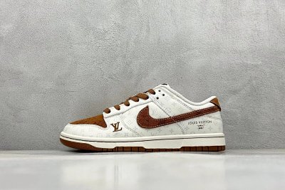 Nike Air Force 1 Low Louis Vuitton Brown White Shoes