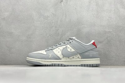 Nike Dunk Low Grey LV Monogram Sneakers