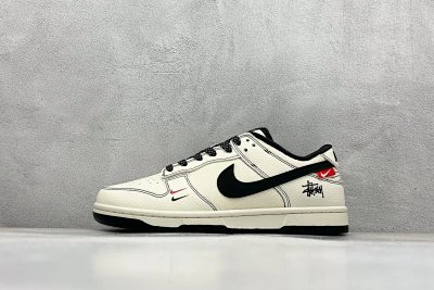 Nike Air Force 1 Low Stussy White Black Shoes