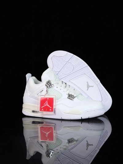 Nike Air Jordan 4 Retro White Basketball Shoes