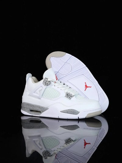 Nike Air Jordan 4 White Cement Sneakers