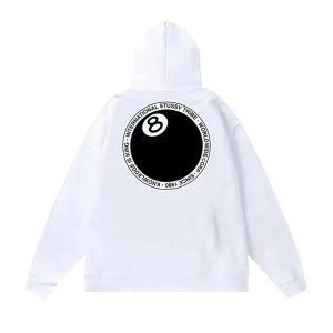 Stussy 8 Ball White Pullover Hoodie