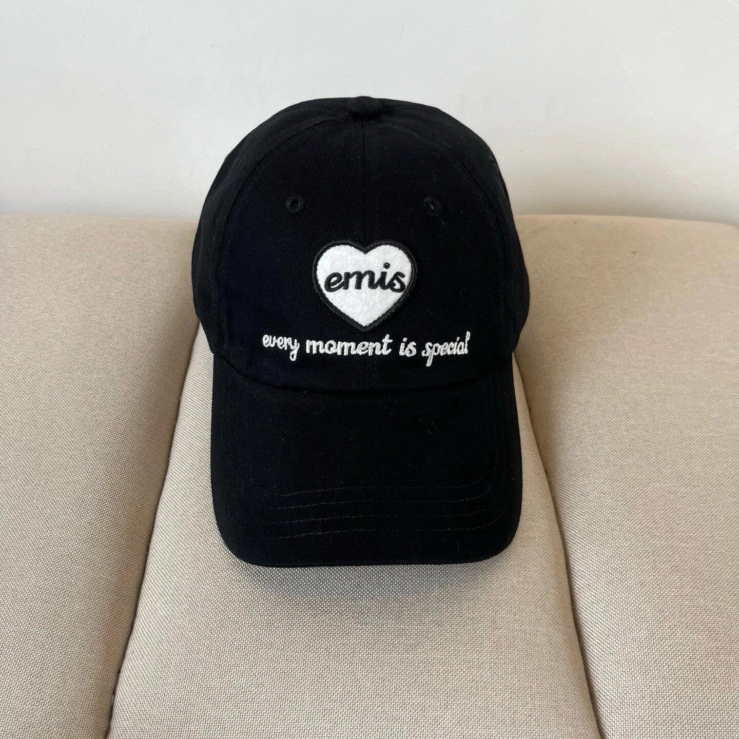 Other Emis Black Embroidered Logo Baseball Cap Hat