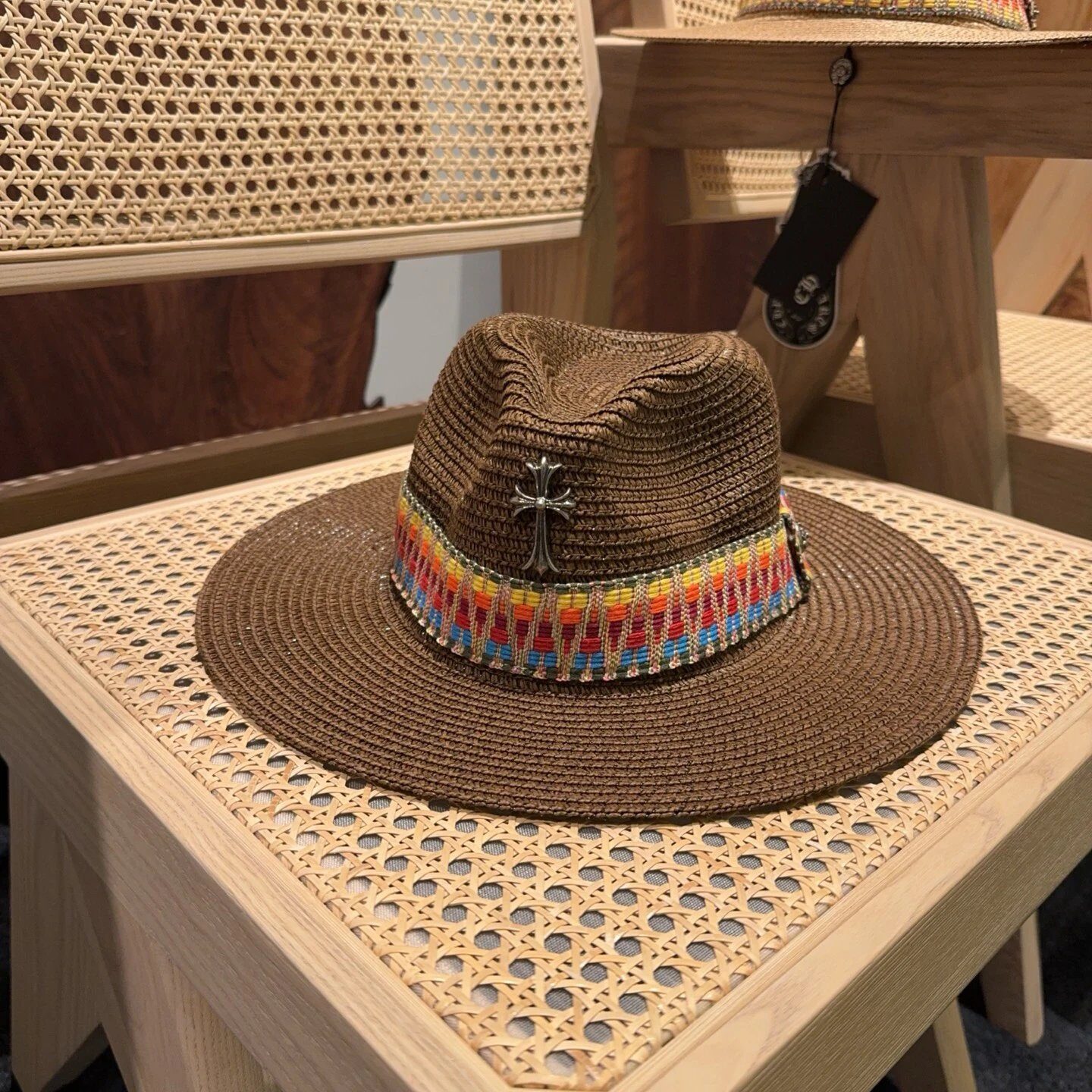 Chrome Hearts Straw Wide Brim Fedora Hat | Buy at OopBuy - Authentic Chrome Hearts