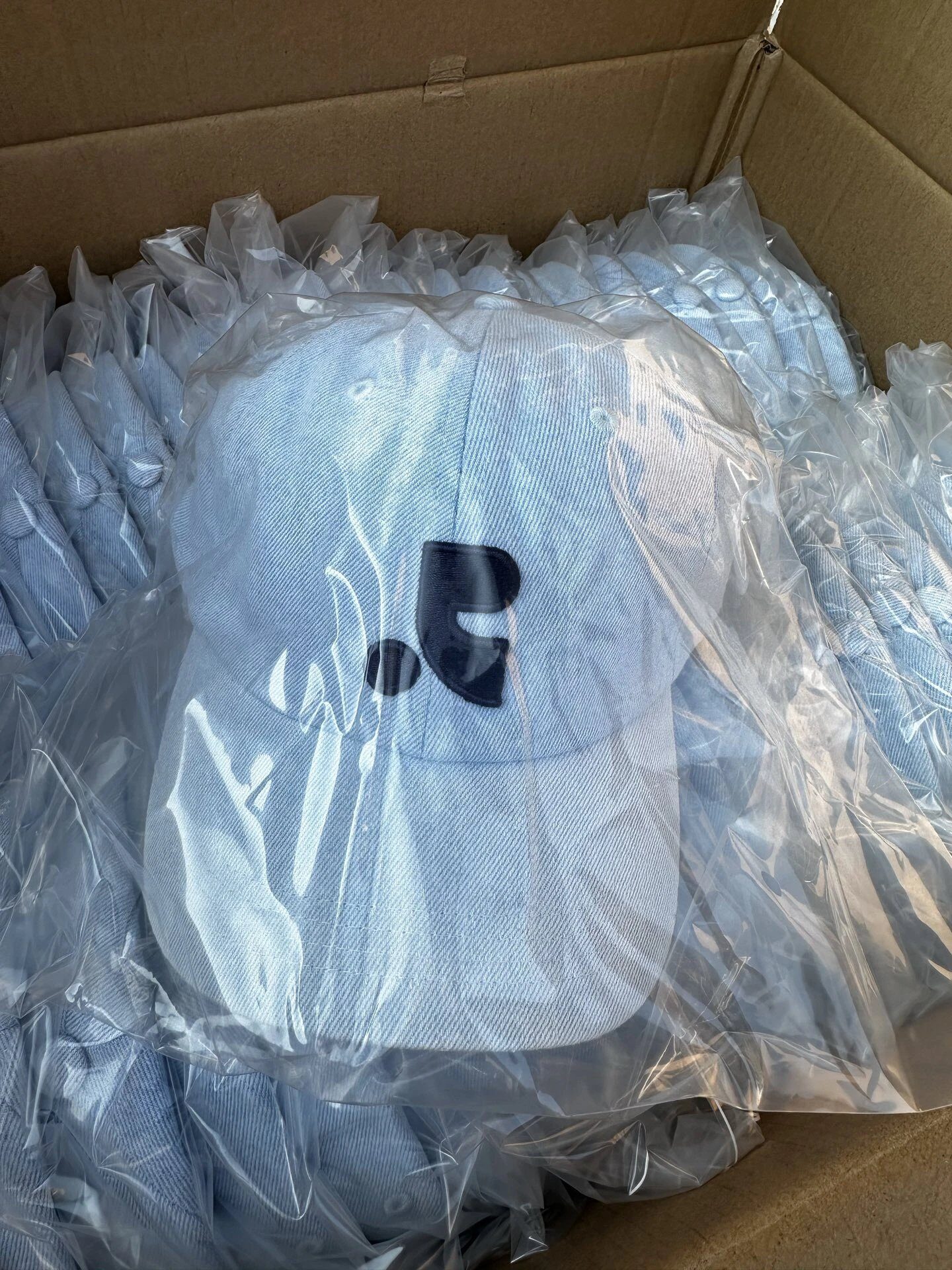 Represent Karl Lagerfeld Blue Denim Baseball Cap