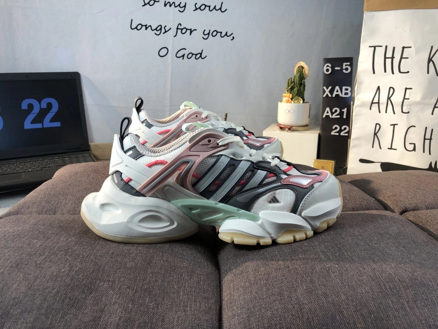 Adidas Originals Ozweego Grey Pink Mint Running Shoes