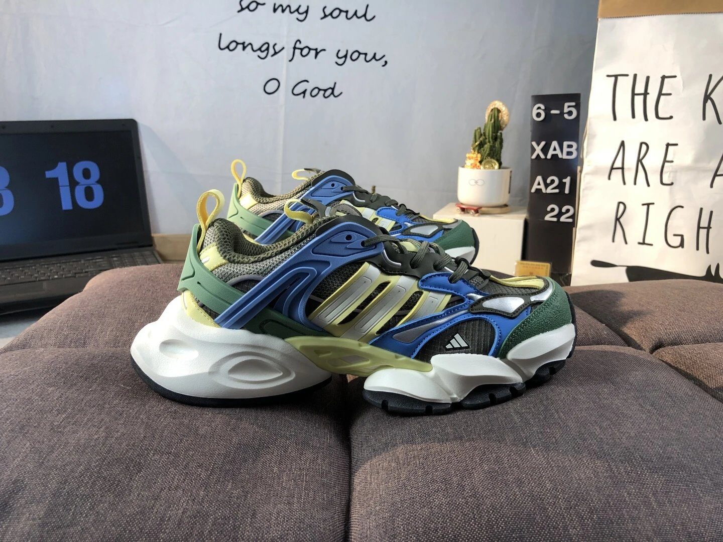 Adidas Ozweego Blue Green Chunky Running Shoes