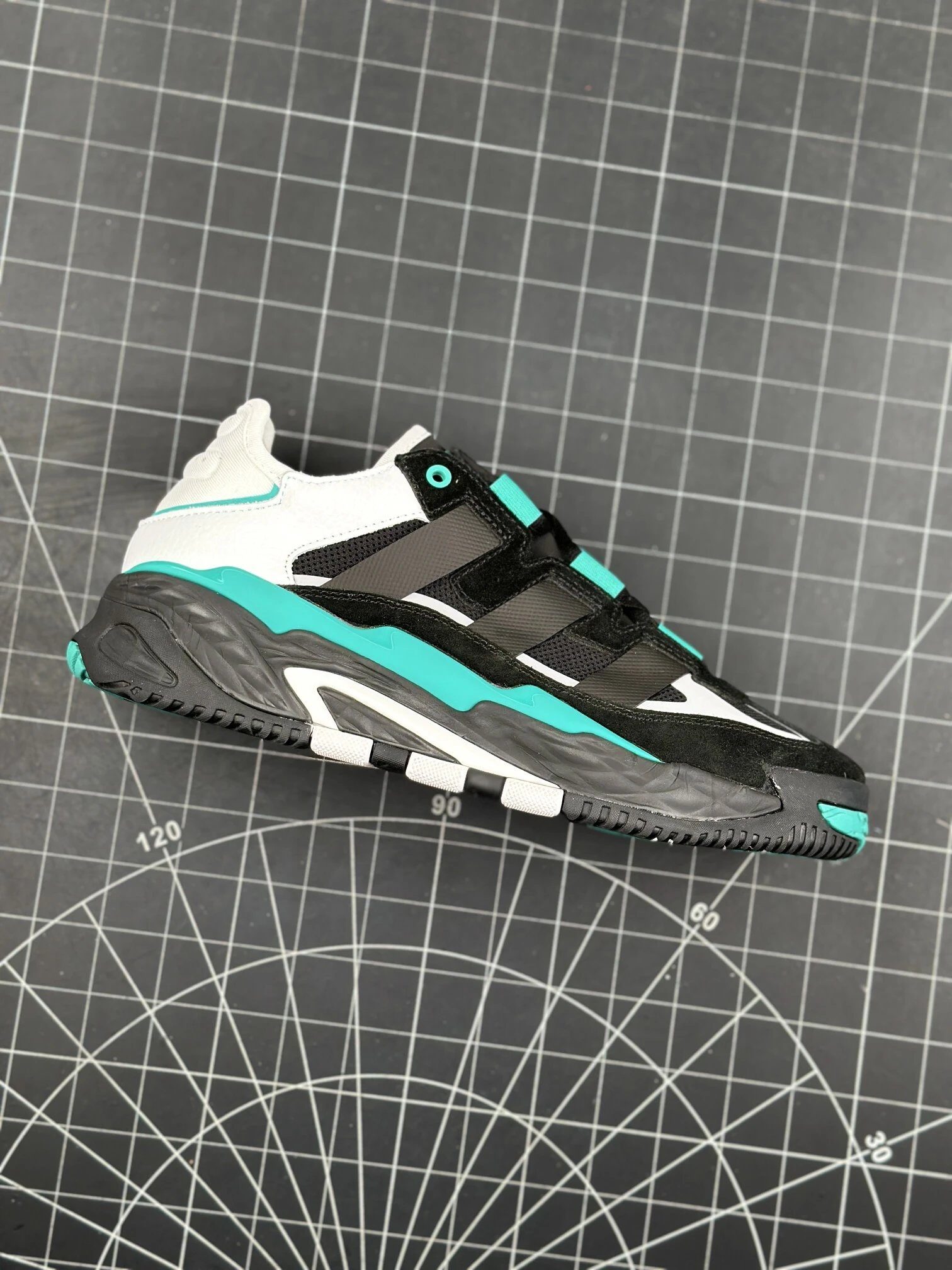 Adidas Black Teal Trail Running Sneakers Low Top Shoes