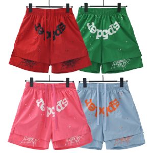 Sp5der Graphic Print Casual Shorts for Men